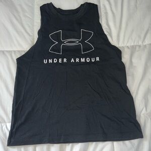 Black under armor muscle tee